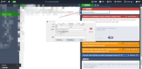 科研丨Overleaf打开LaTeX编译报错PDF渲染错误已解决 something went wrong while