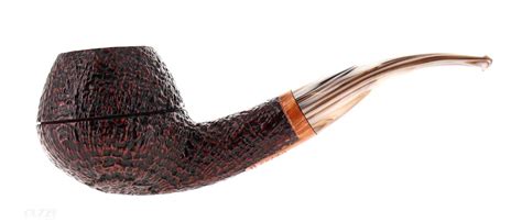 Pipe Il Ceppo Gruppo Gruppo Brown Sandblasted Shape Half Bent