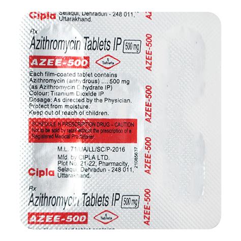 Azee 500mg Tablet 5s Price Uses Side Effects Netmeds