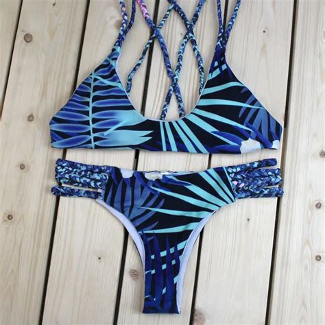 Brazilian Bikini Sexy Women Push Up Padded Bra Bandage Bikini Set Swimsuit Triangle Swimwear