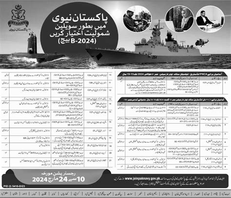 Bps To Bps Jobs Join Pak Navy As Civilian Batch B