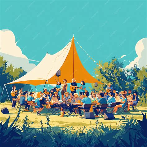 Premium Vector | Summer Outdoor Concert Series Poster
