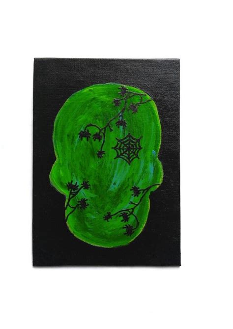 Skull Painting, Halloween Art, Wall Art, Abstract Art, Skull Wall Art ...