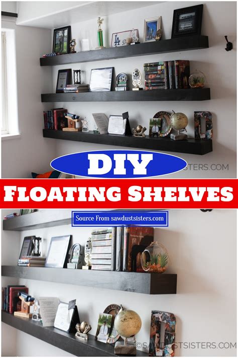 29 Handmade DIY Floating Shelf Plans - DIYsCraftsy