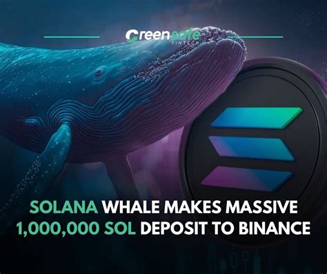 Solana Whale Makes Massive 1M SOL Deposit To Binance TheGreenSafe