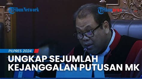 Hakim Arief Hidayat Buka Bukaan Kejanggalan Putusan MK Kabulkan Gugatan