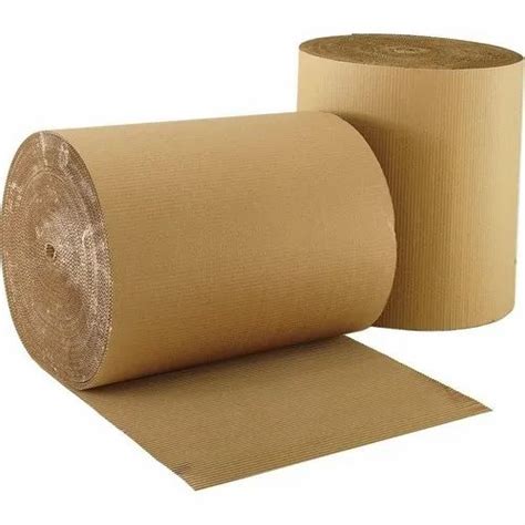 Wood Pulp Plain Corrugated Paper Roll For Packaging GSM 120 150