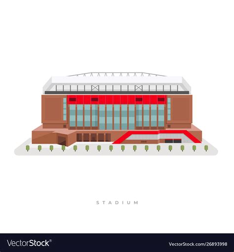 Sport stadium football front view Royalty Free Vector Image