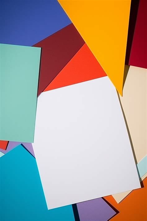 An Assortment Of Colored Papers Lay On Top Of Surface Background