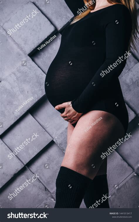 Pregnant Woman Lingerie Big Belly Ninth Stock Photo 1441013417 Shutterstock