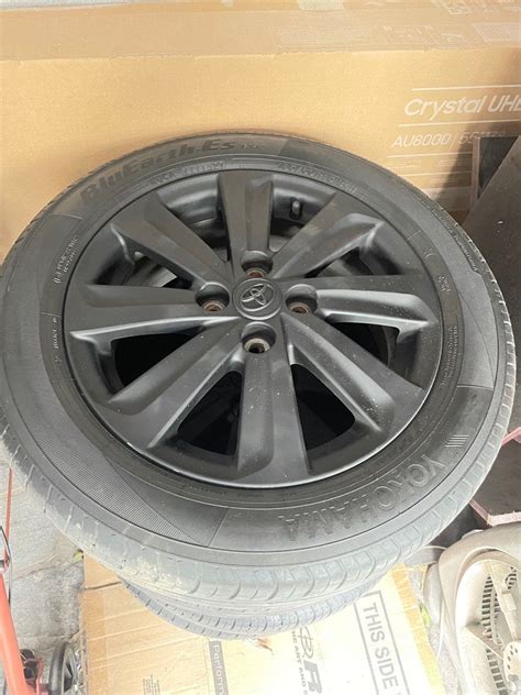 4pcs Toyota Vios Gen 3 stock mags (painted matte black) with Yokohama ...