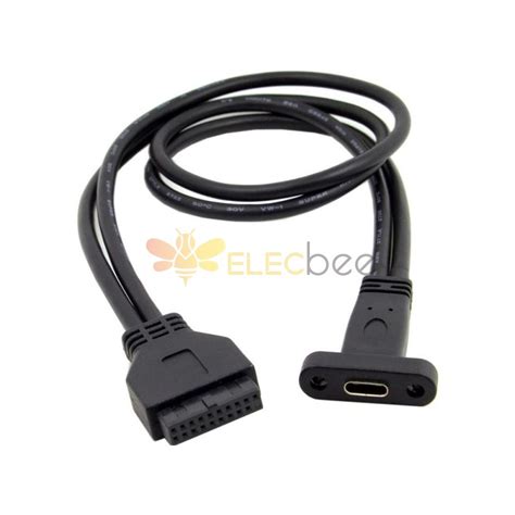 Usb 3 1 Type C Usb C Female Panel Mount To Usb 3 0 Motherboard 19pin 20pin Header Extension