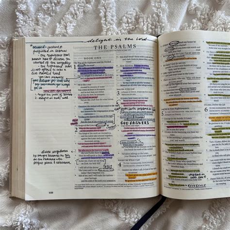 psalms bible journaling annotations | Bible study notes, Girl bible ...