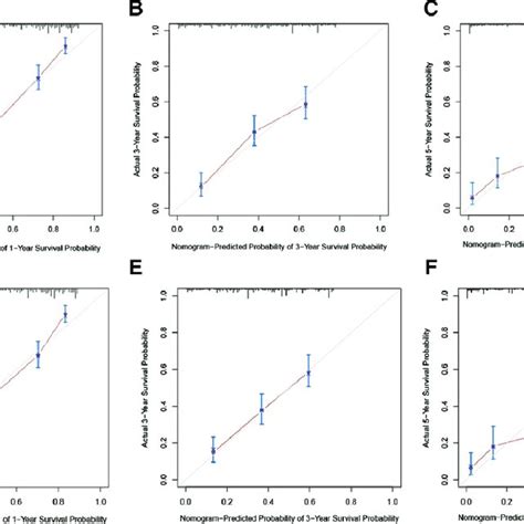 Calibration Curves For The Nomogram The Calibration Curves For