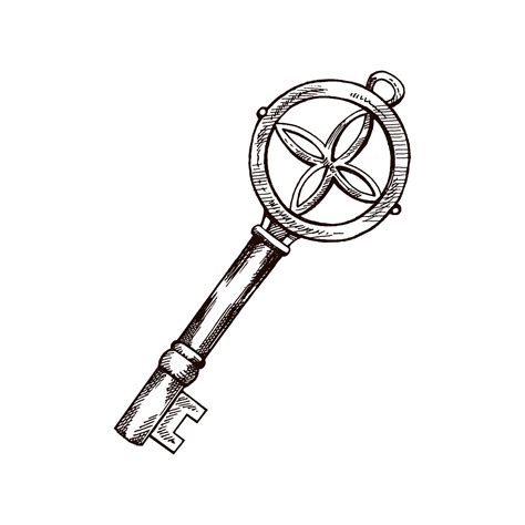 premium vector hand drawn vintage decorative keys sketches