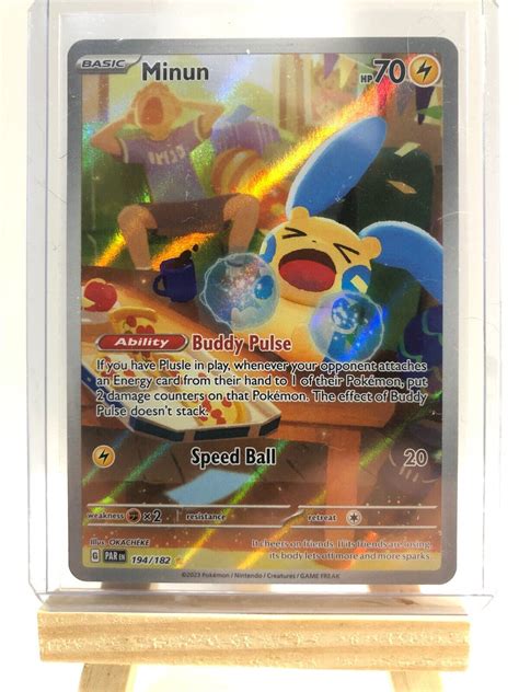 Minun 194 182 Pokemon TCG SV Paradox Rift Illustration Rare Full