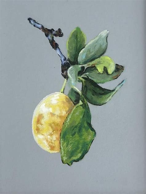 Yellow Plum Original Artwork By Amanda Steines Pastel On Etsy