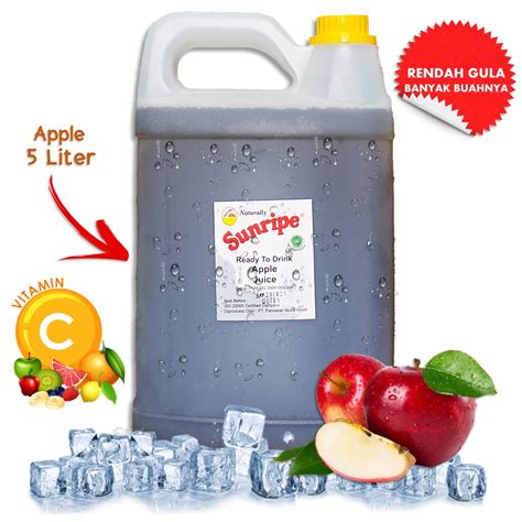 Jual Sari Buah Jus Apel Apple Juice SUNRIPE 5 Liter Indonesia Shopee