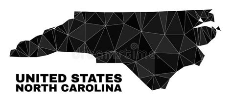 Vector Triangle Filled North Carolina State Map Stock Vector ...