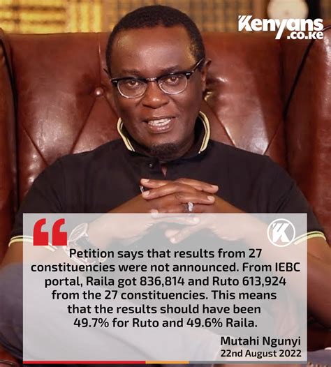 Kenyans Co Ke On Twitter Mutahi Ngunyi Gives His Estimate Of The