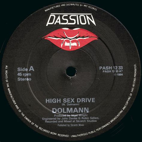 Dolmann High Sex Drive Remix 1984 Vinyl Discogs