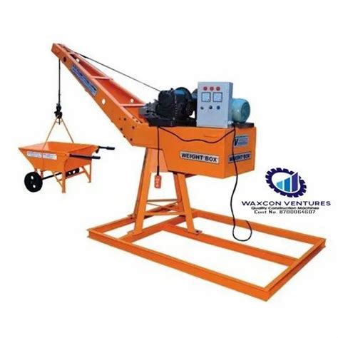 Building Material Lift Machine Single Phase By Waxcon Capacity