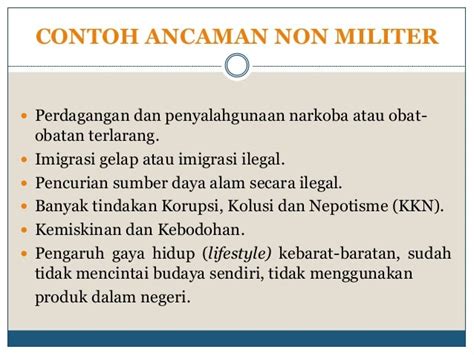 Contoh Ancaman Militer Dan Ancaman Non Militer Berbagai Contoh