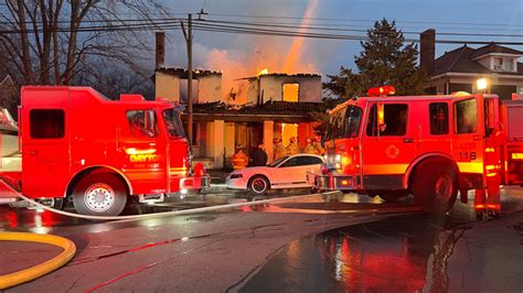 Fire Guts Two Story House Near Dayton Middle School