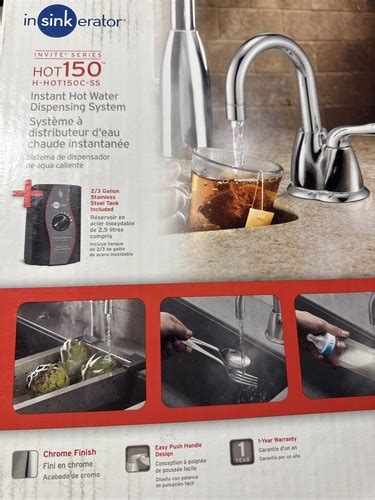 NEW InSinkErator Instant Hot Water Dispenser Faucet Tank Chrome H HOT150C SS 50375019947 EBay