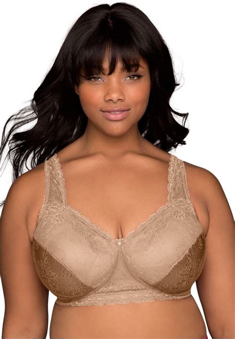 Comfort Choice Womens Plus Size Side Wire Lace Bra Lingerie Online