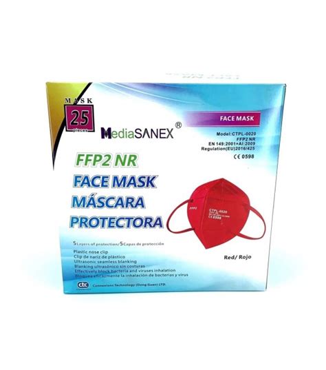 Mascarilla Ffp Roja Mediasanex Caja Uds Parafarmacia Iglesias