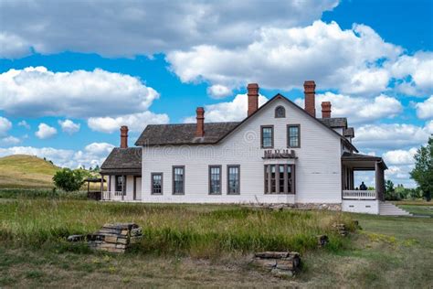 Custer House at Fort Abraham Lincoln State Park Stock Photo - Image of ...