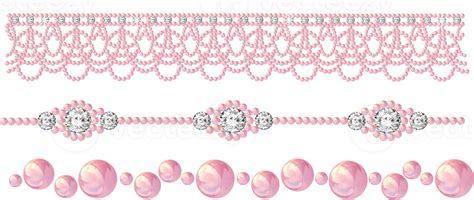 Pink diamond pearl dividers 28671992 PNG