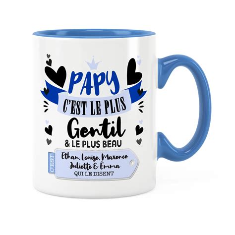 Cadeau Papy Idée Cadeau Mug Avec Prénom Papy Gentil