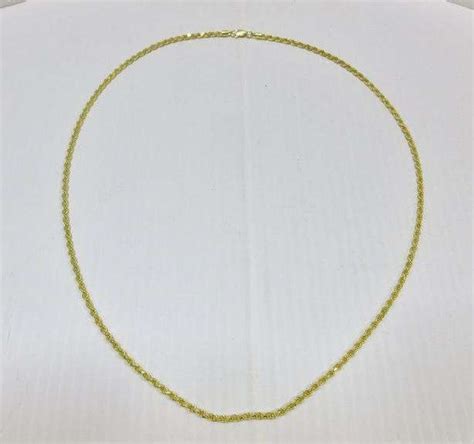 Gold Over 925 Sterling Silver Italian Rope Chain 24 Except Where