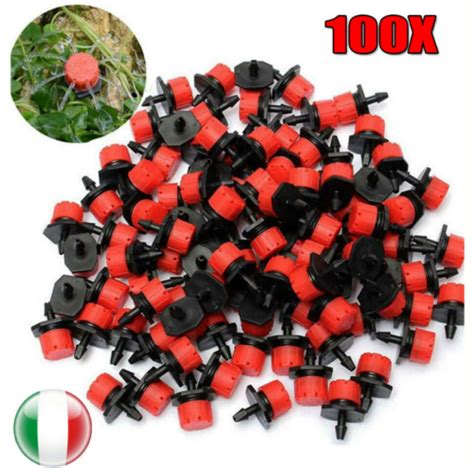 100x 1 4 Gocciolatoi Gocciolatori Per Impianti Irrigazione A Goccia