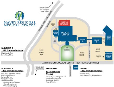 Maury Regional Medical Center Campus Map