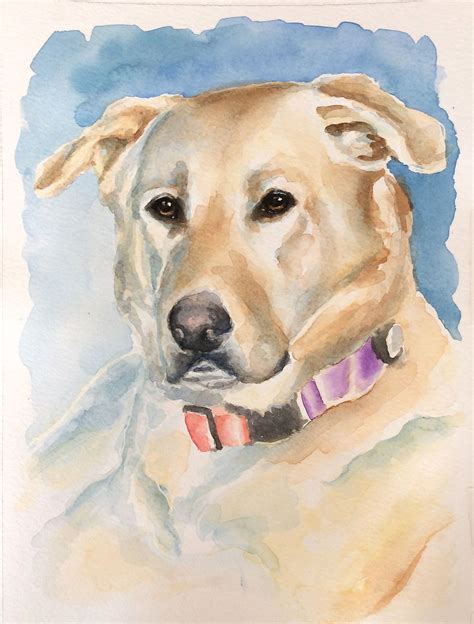 Bank Hund Aquarellmalerei Gemälde Tiere von Ganna bei KunstNet