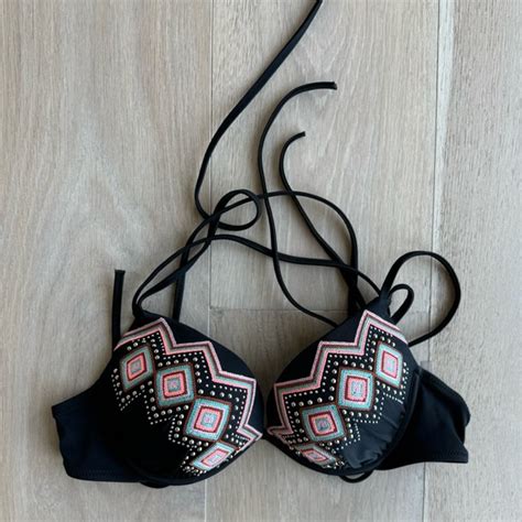 Shade Shore Swim Shade Shore Embroidered Bikini Top Swimwear Separate Womans Size 34b