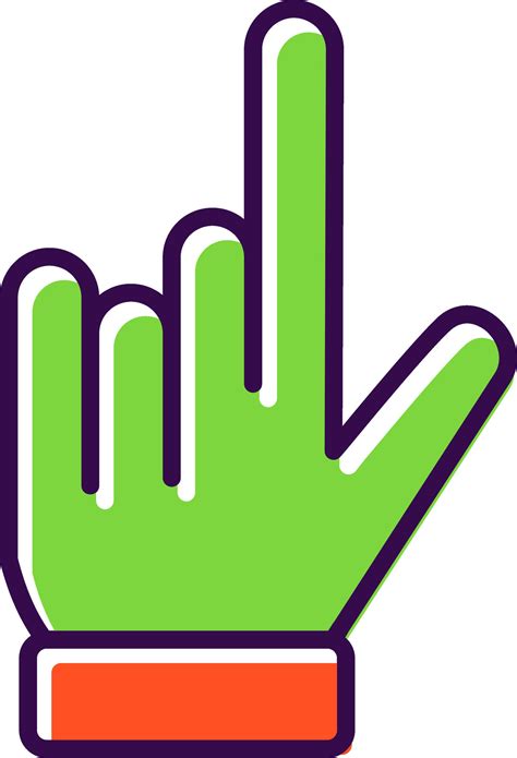 Pointing Hand filled Design Icon 44106800 Vector Art at Vecteezy