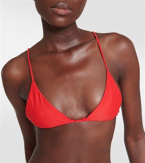 Via Triangle Bikini Top In Red Jade Swim Mytheresa