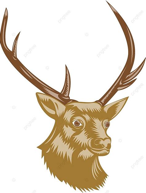 Deer Stag Buck Woodcut Retro Buck Graphics Circle Vector Buck Graphics Circle Png And Vector