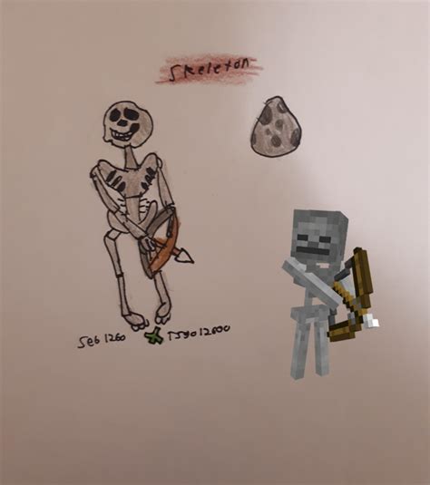 Realistic Minecraft Skeleton Drawing Upgraded Rminecraft