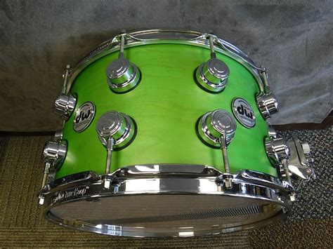 DW Collector S Series 8x14 Maple SSC Snare Lime Green Satin Reverb