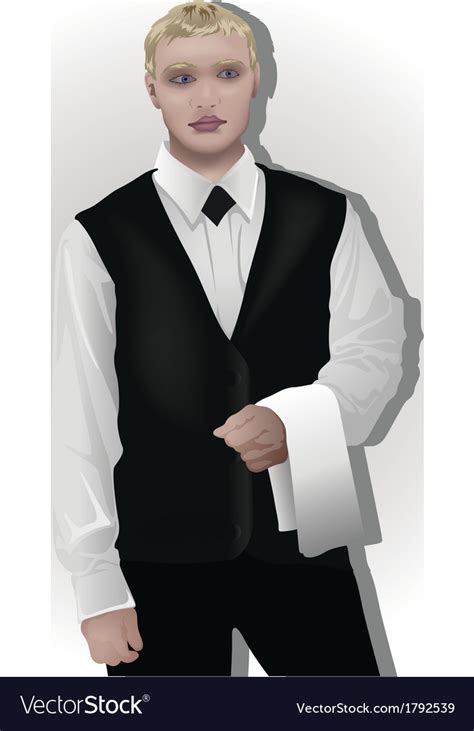 Waiter Royalty Free Vector Image Vectorstock