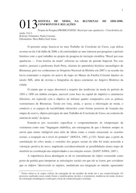 Pdf Sistema De Moda Na Blumenau De Confrontos E Relaes