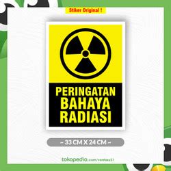 Jual Stiker Vynil Peringatan Bahaya Radiasi Awas Radiasi Kota