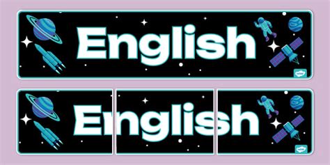 Space Themed English Display Banner Profesor Hizo Twinkl