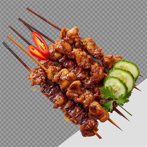 Premium Psd Sate Ayam Png Isolated On Transparent Background