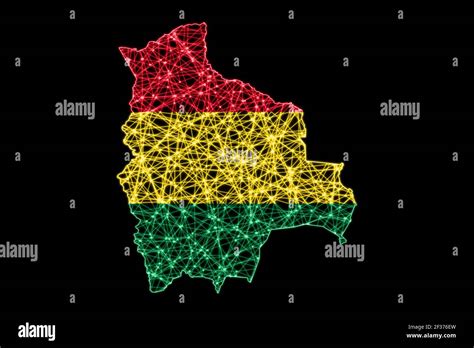 Mappa Della Bolivia Mappa Poligonale Delle Linee Mesh Mappa Delle